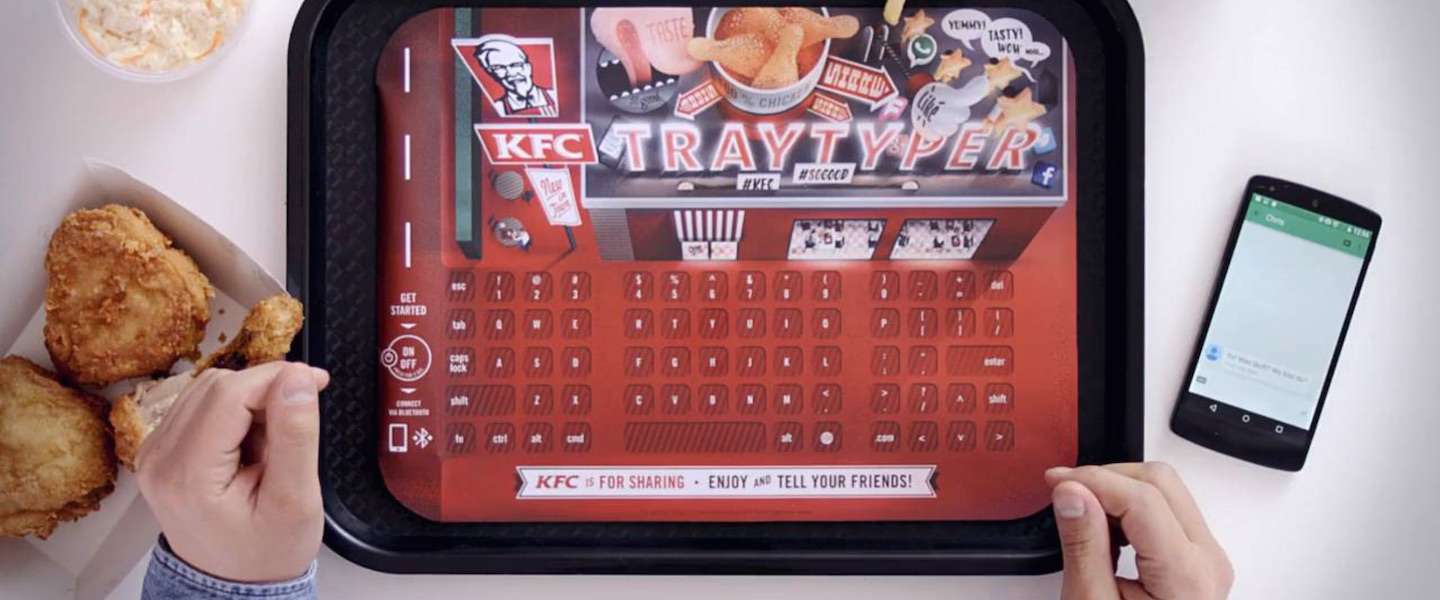 KFC verandert dienbladen in toetsenborden