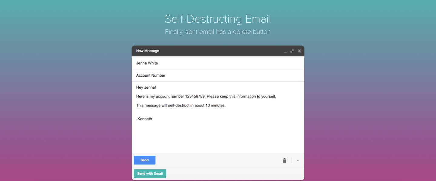 Gmail laat je nu self-destructing mails verzenden met Dmail