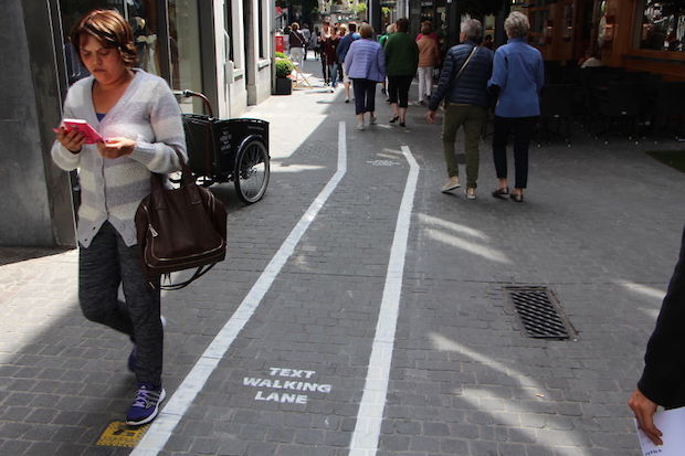 text walking lane