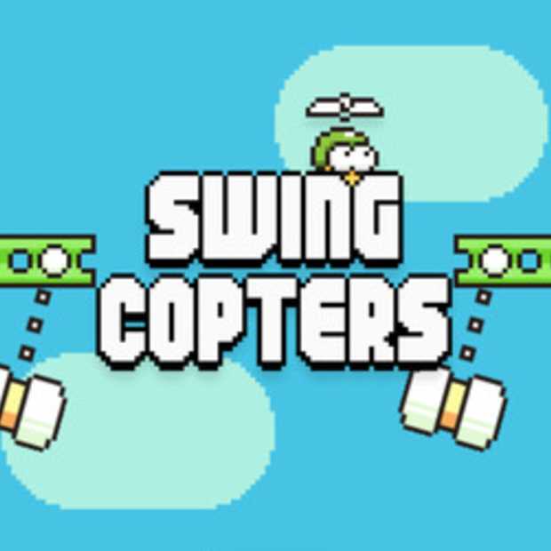 Swing Copters, nog frustrerender dan Flappy Bird.