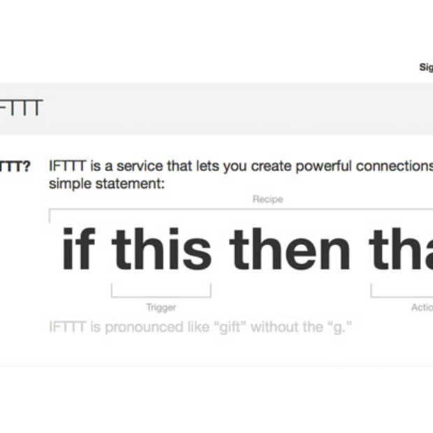 Zet het internet aan het werk met IFTTT